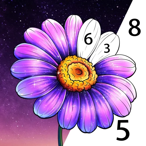 Game icon for Pop Color - Paint by number by LoveColoring Game