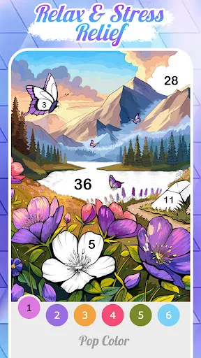 Gameplay screenshot 2 from Pop Color - Paint by number - Board game